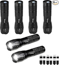 6 Pack LED Rechargeable Flashlight, Super Bright Small Mini Camping Flashlights by Hilngav