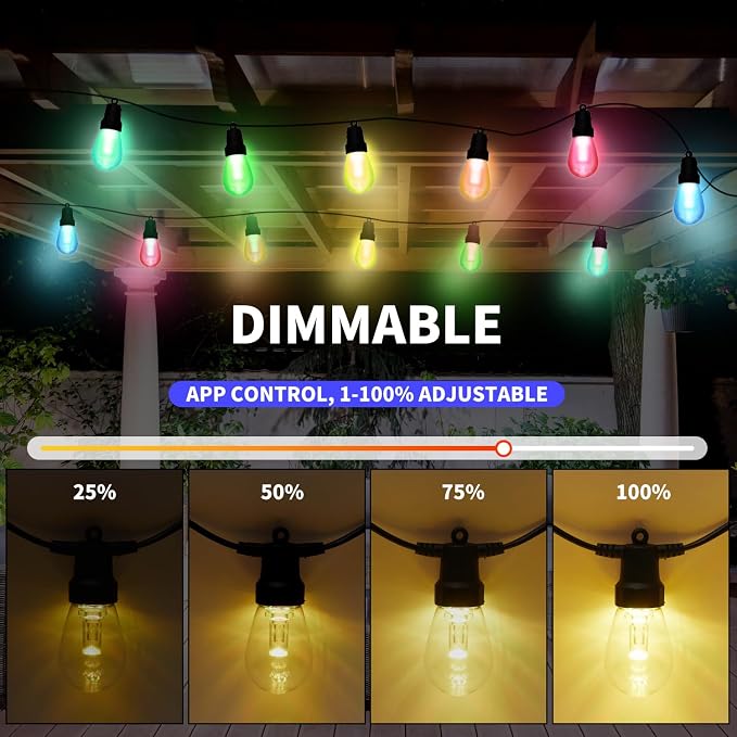 CAWWS Outdoor String Lights 75FT, Outdoor Lights - Image 5
