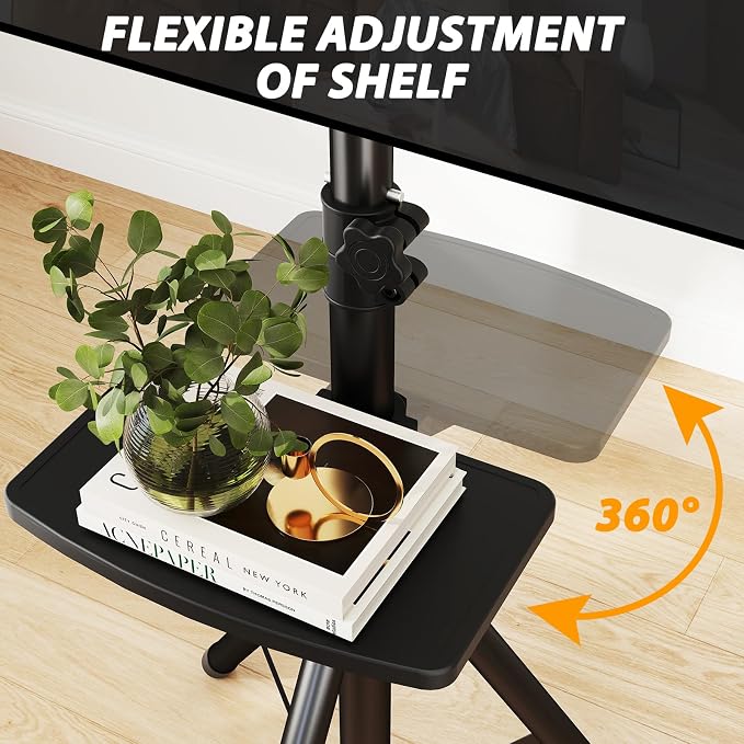 TVON TV Tripod Stand with Shelf - Image 5