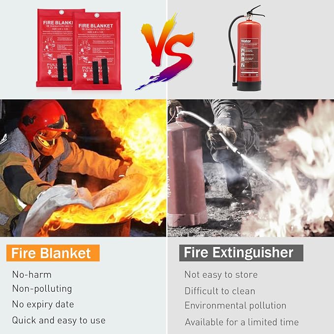 Mondoshop Fire Blanket for Home Kitchen Camping 12 Pack Emergency Fire Blanket - Image 3