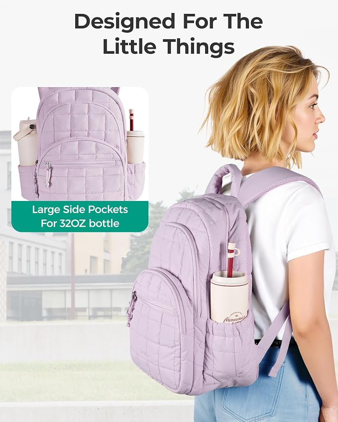BAGSMART College Laptop Backpack, Travel Backpack - Image 6