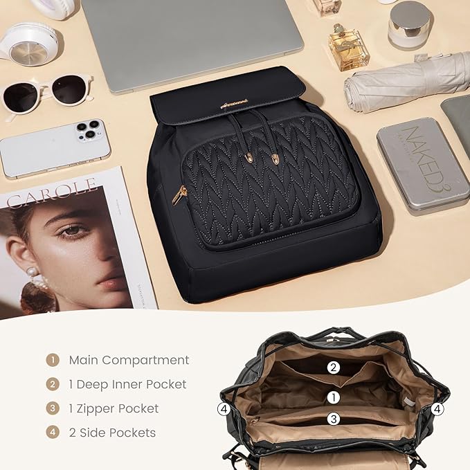 LOVEVOOK Mini Backpack for Women, Small Backpack Purse for Travel Work Cute - Image 4