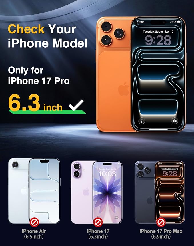 Lanhiem Magnetic for iPhone 17 Pro Case Waterproof, Built in Screen Protector & - Image 4