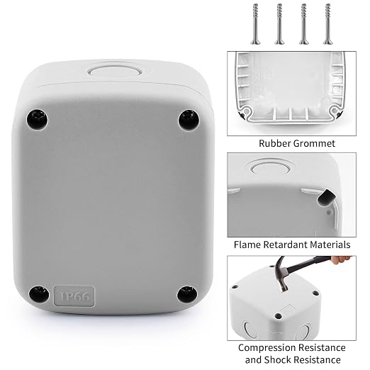 SuperInk White Junction Box ABS Plastic IP66 Waterproof, Dustproof Universal - Image 6