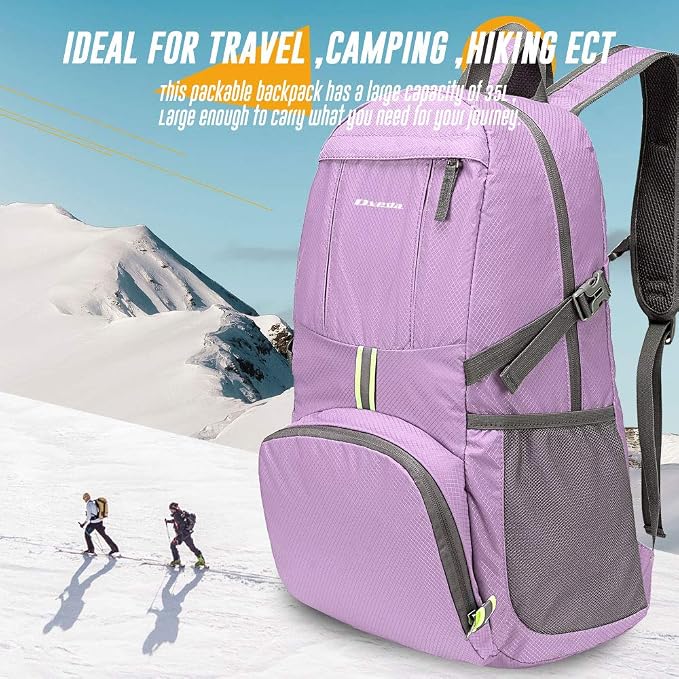 35L Lightweight Packable Backpack Waterproof Durable Hiking Travel Backpack - Image 2