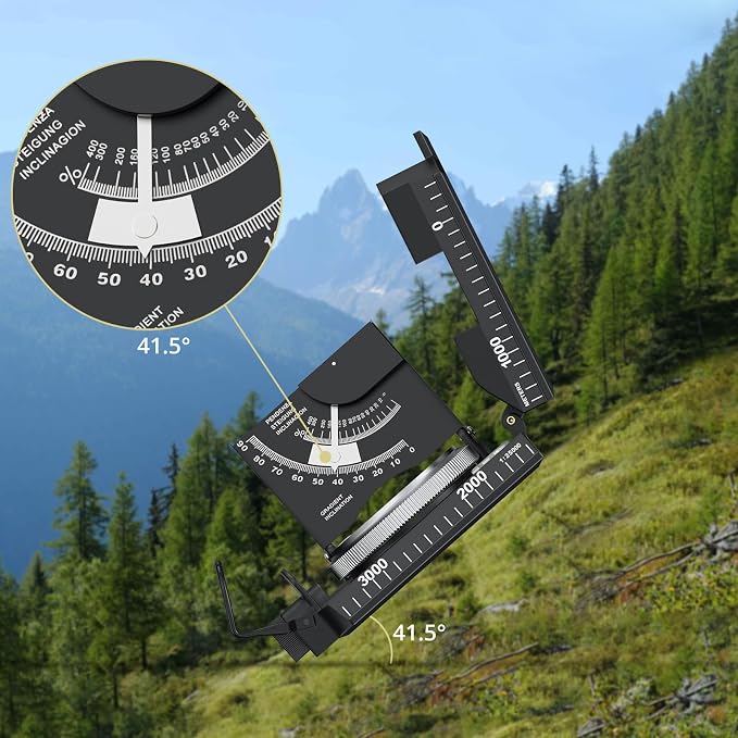 Anbte Compass Hiking Survival, IP65 Waterproof Metal Compass - Image 6