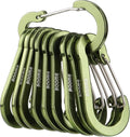 Booms Fishing CC5 Multi-Use Carabiner Clips, 10 Pack 2.3"/ 3.1" Caribeener Clips by BoomsFishing