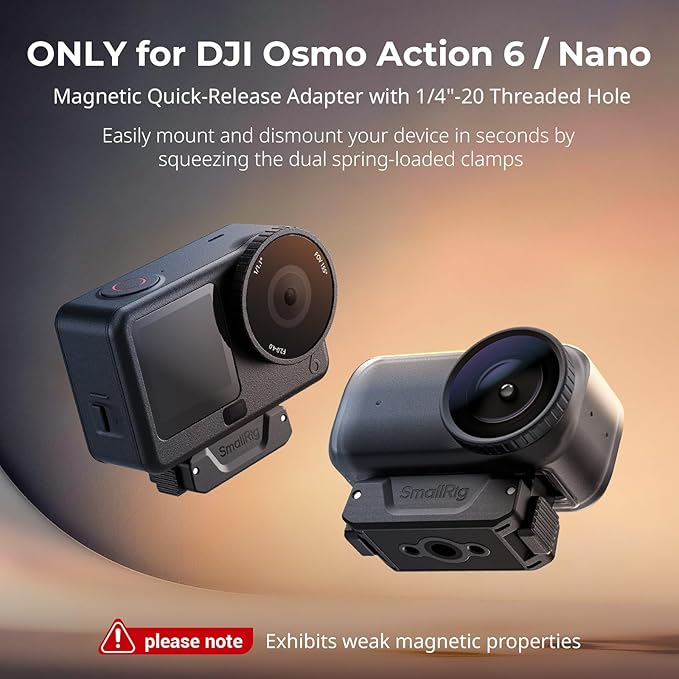 SmallRig Action 6 / Nano Magnetic Quick-Release Adapter Mount - Image 4