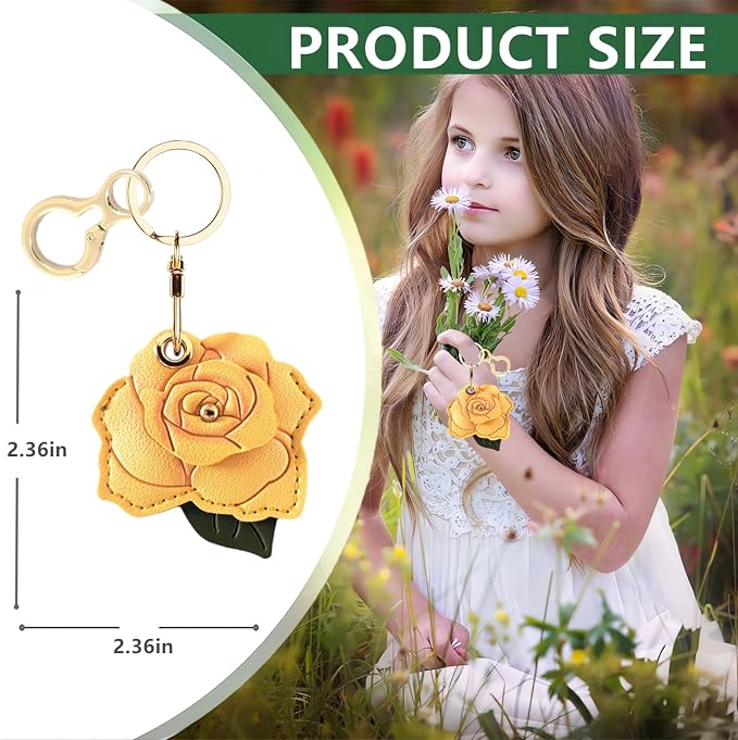 BORKUANA Leather Keychain Holder Case Compatible - Image 2