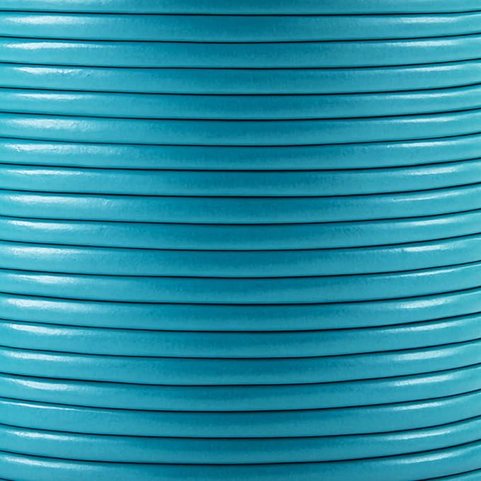 Mandala Crafts Round Genuine Teal Leather Cord - Image 3