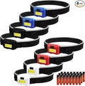 8 Pack Led Headlamp for Adults and Kids, 1.1oz/31g COB Flood Light Ultra Bright by VAASEE