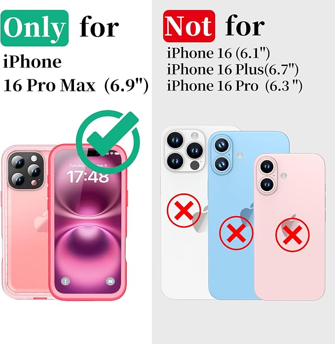 Cozycase for iPhone 16 Pro Max Case Waterproof - Image 2