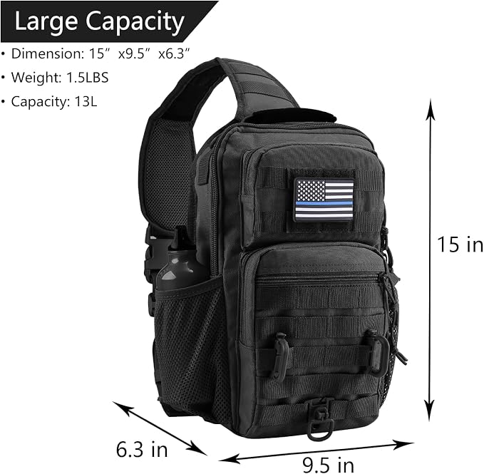 Rover Sling Pack Tactical Shoulder Sling Bag Backpack - Image 2