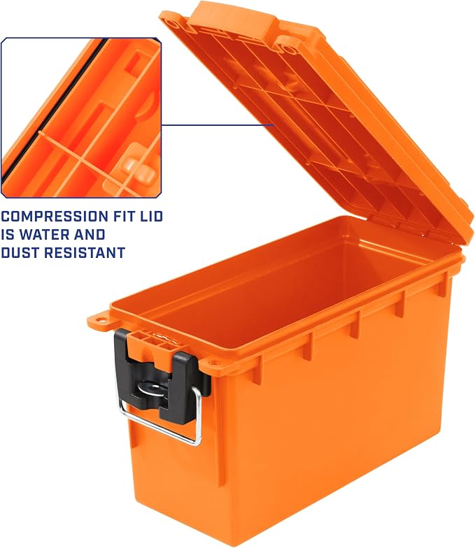 Sheffield 12630 Ammo Storage Box, Stackable .30 Cal Field Boxes, Water and Dust - Image 4