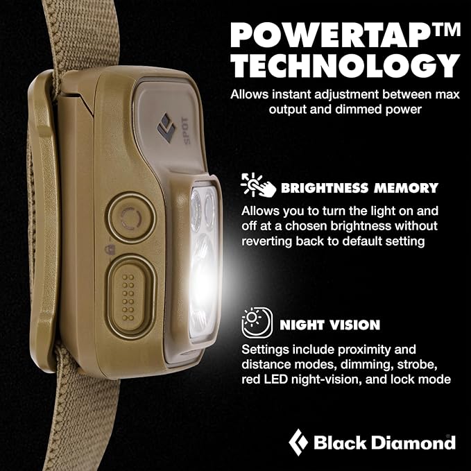 BLACK DIAMOND Spot 400 Headlamp | 400 Lumens Brightness, Dimmable | Waterproof - Image 3