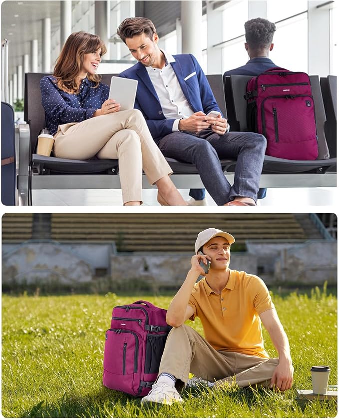 ECOHUB 17" Small Travel Backpack, United Airlines Personal Item Bag 17x10x9 - Image 7