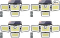 4500LM Solar Lights Outdoor, 4 Adjustable Heads Motion Sensor Lights, 3 Modes by omibeeSolarlightsoutdoor