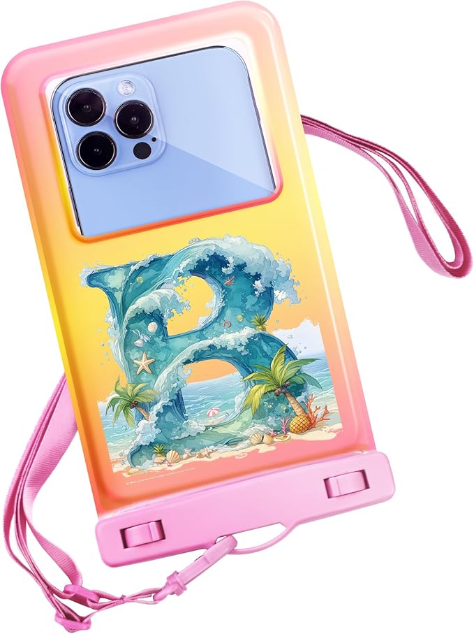 Personalized Initial Waterproof Phone Pouch Case by Unknown