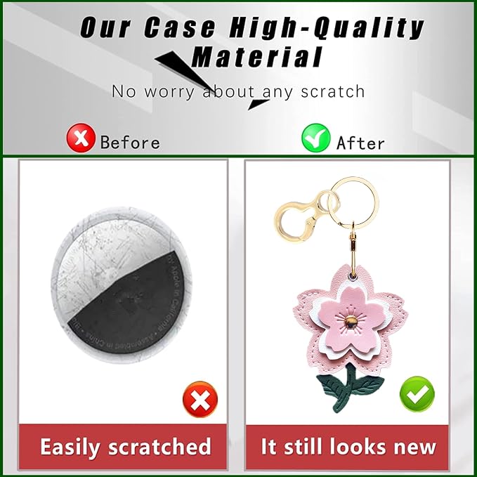 BORKUANA Leather Keychain Holder Case Compatible - Image 2