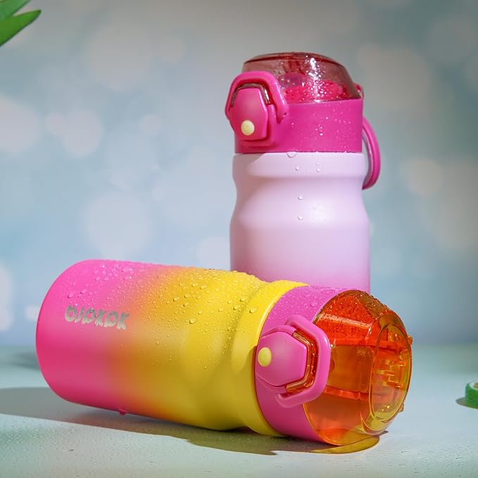 BJPKPK Water Bottle with Straw 14oz Insulated Water Bottles Reusable Stainless - Image 5