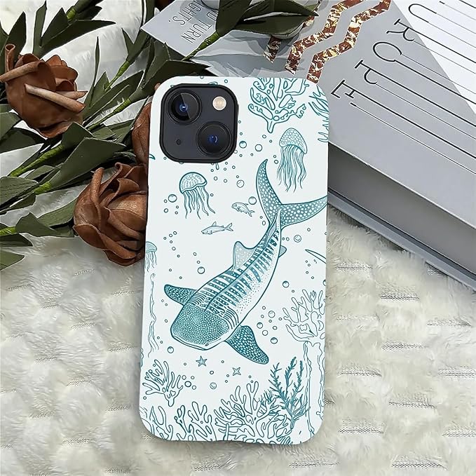 for iPhone 14 Plus Case, HH2 Ocean Whale Shark Hybrid 2 Layer Hard Shell - Image 4