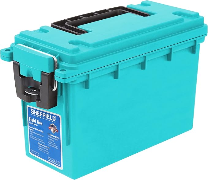 Sheffield 12633 Ammo Storage Box, Stackable .30 Cal Field Boxes, Water and Dust by Sheffield
