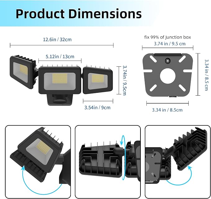 LED Flood Lights Outdoor 70W, 7000lm Floodlights, High Brightness Exterior - Image 6