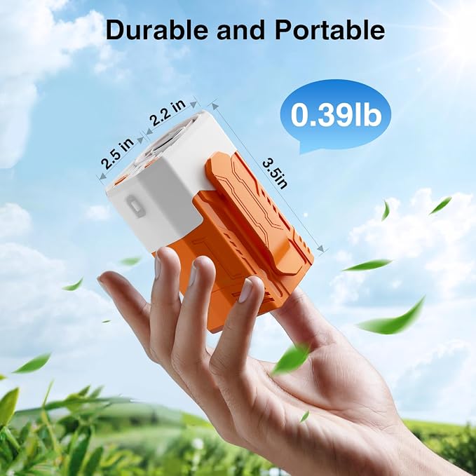 Portable Fan 4000mAh Rechargeable, 4 Speeds 13000RPM Strong Airflow, Personal - Image 7