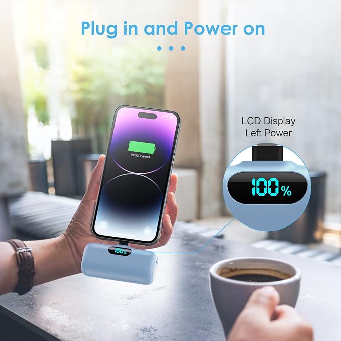 Mini Portable Charger for iPhone, Upgraded 5000mAh PD Fast Charging Battery Pack - Image 4