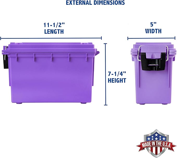 Sheffield 12632 Ammo Storage Box, Stackable .30 Cal Field Boxes, Water and Dust - Image 2