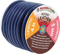 Mandala Crafts Round Genuine Navy Blue Leather Cord by MandalaCrafts