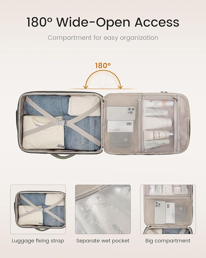 LOVEVOOK 56L Travel Backpack for Women & Men, Airline Approved Carry On Luggage - Image 6
