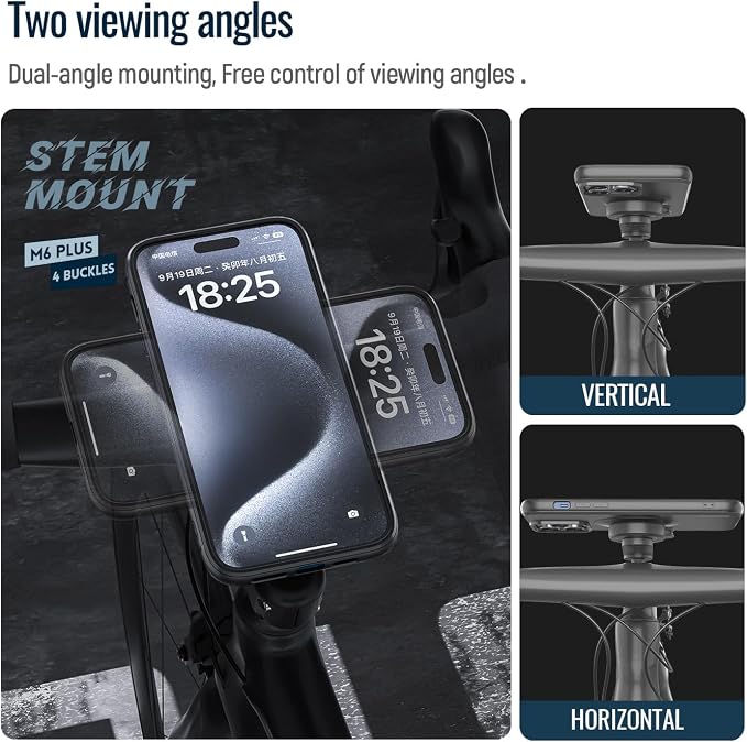 sincetop Bike Phone Mount, Mountain Bicycle Stem Cap Phone Holder, Universal - Image 6