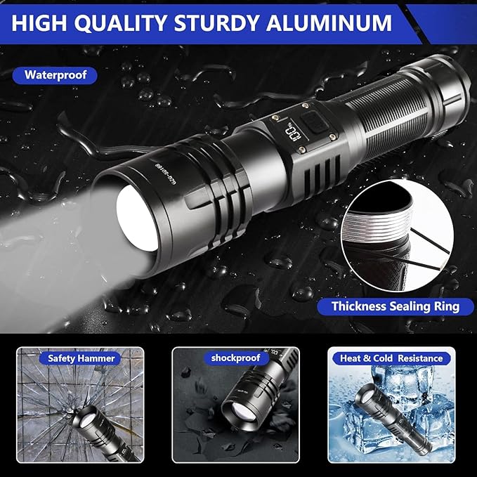Rechargeable LED Flashlights High Lumens, 10000mAh High Powered Waterproof - Image 6
