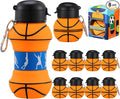 Layhit 8 Pcs Basketball Water Bottles 18oz Collapsible Basketball Water Cups by ShungLan