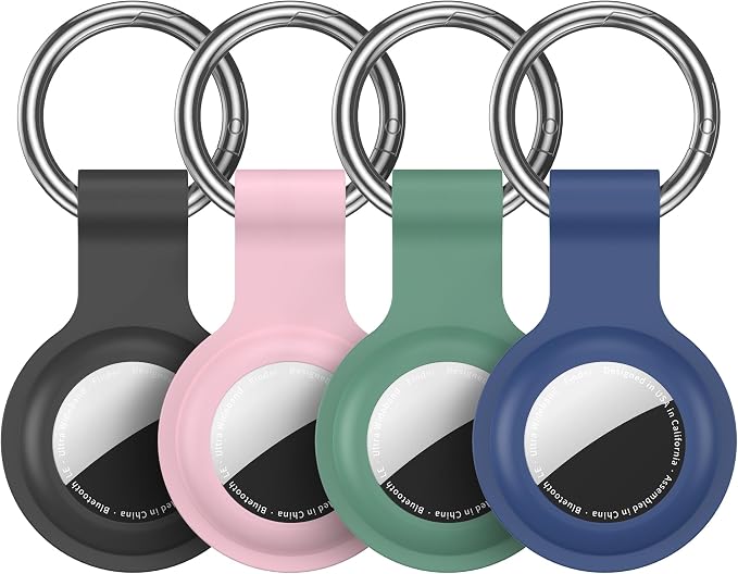 Compatible with AirTag Holder Case Keychain 4 Pack, - Image 9