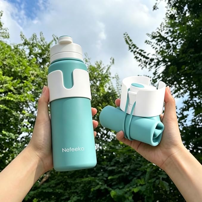 Nefeeko Collapsible Water Bottle, BPA Free 26oz Foldable Water Bottle - Image 7