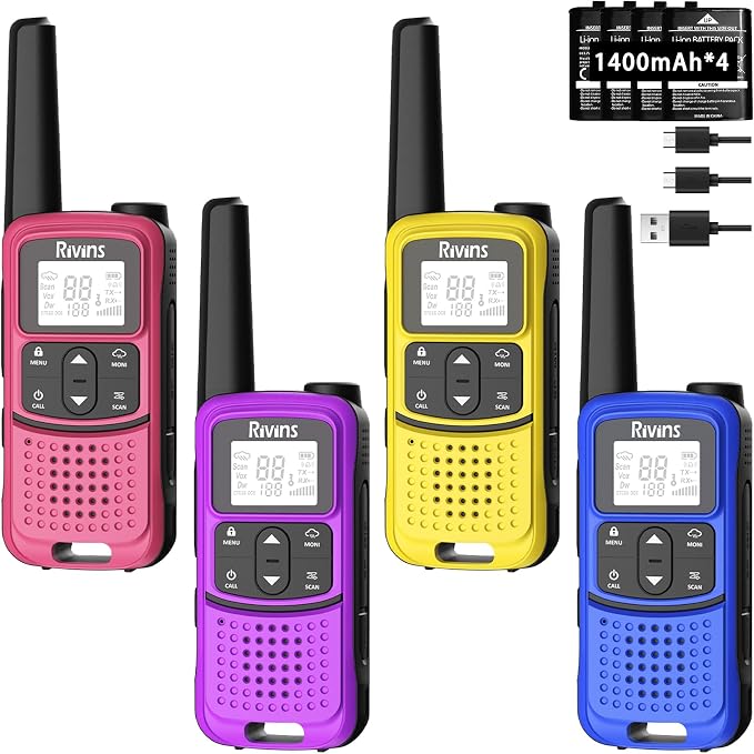 Radios Walkie Talkies Long Range: Rivins F22 Rechargeable Walkie Talkies by Rivins