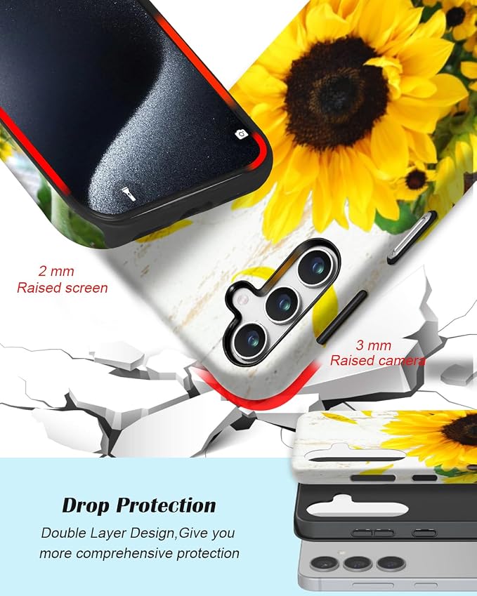 Compatible for Samsung Galaxy A36 5G Case, Dual Layer Heavy Duty 2 in 1 - Image 3