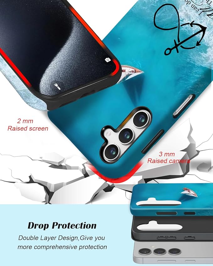 Compatible for Samsung Galaxy A37 5G Case, Dual Layer Heavy Duty 2 in 1 - Image 3