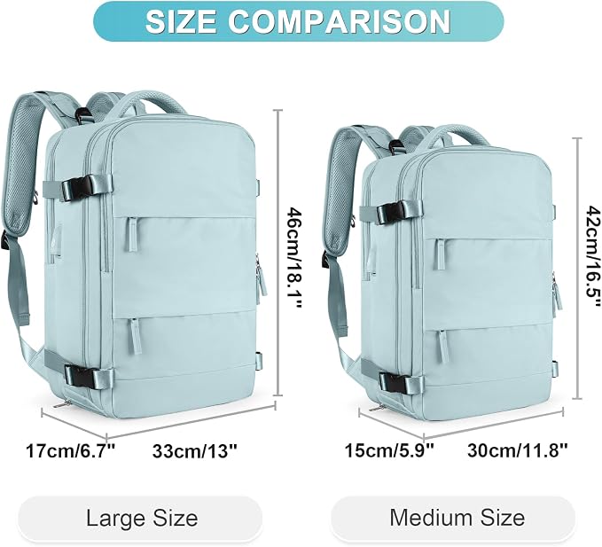 coofay Large Personal Item Travel Backpack - Image 2