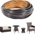 120 Ft Wicker Repair Kit, Plastic Wicker Repair Supplies, Mixed Dark Brown by Laphivieh