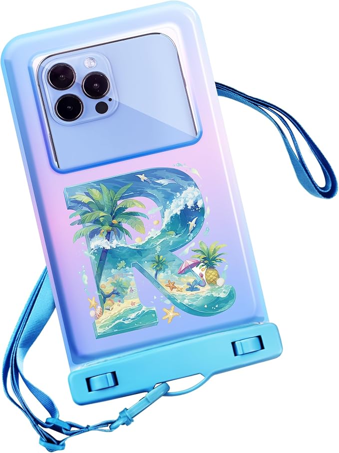 Personalized Initial Waterproof Phone Pouch Case by Unknown