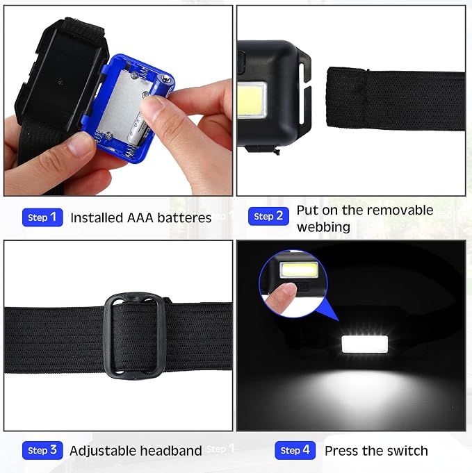 Macarrie 30 Pcs LED Headlamp Flashlight - Image 4