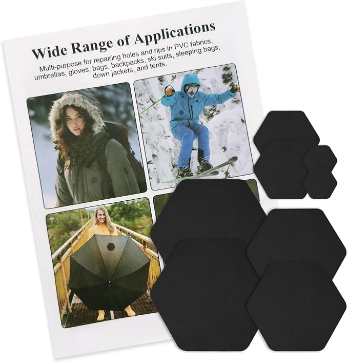 J.CARP 8PCS Nylon Repair Patches, Self Adhesive & Waterproof Patches, Nylon by JCARP