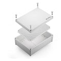QILIPSU Junction Box with Mounting Plate 380x280x130mm, ABS Plastic DIY by QILIPSU