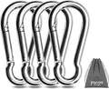 Pixel Panda 3.1&4 Inch Heavy Duty Carabiner Clips Load 1000lbs, 2&4&8Pack Large by PixelPanda