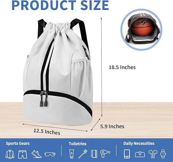 JELUTAR Drawstring Backpack Gym Bag - Image 2