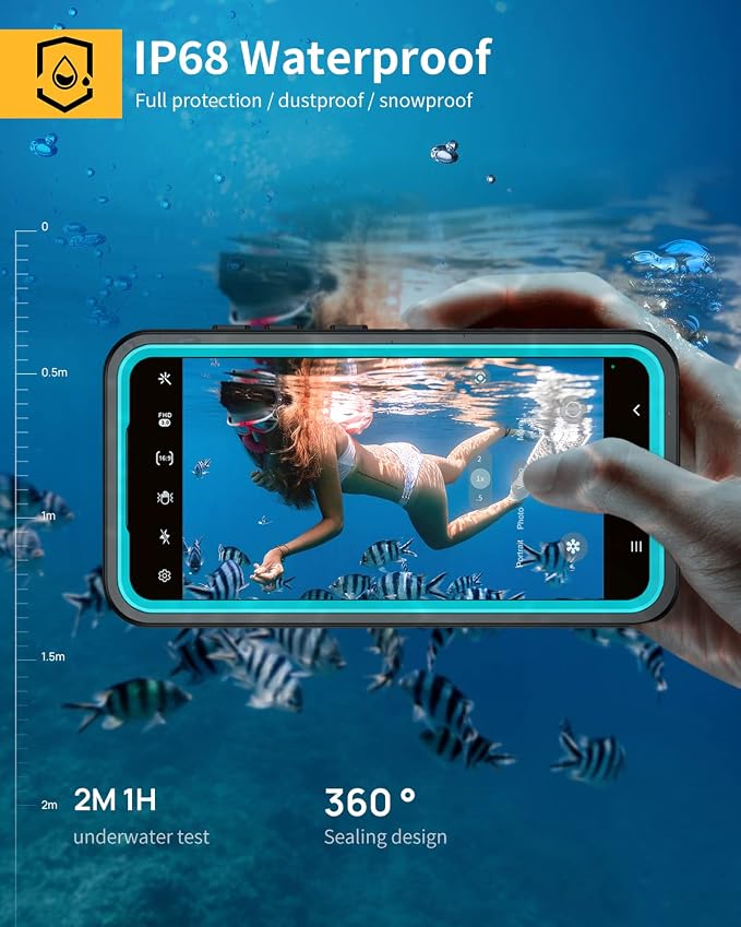 Lanhiem for Samsung A54 5G Case, Galaxy A54 5G Case, IP68 Waterproof Dustproof - Image 2