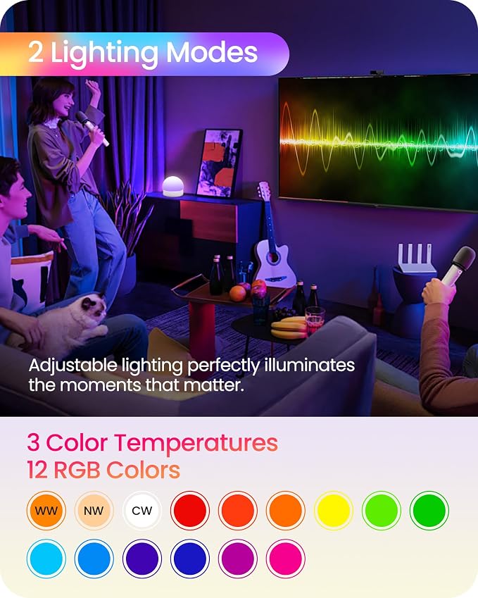 Rechargeable Light Bulbs with Remote Control, 4 Packs Battery Operated Light - Image 3